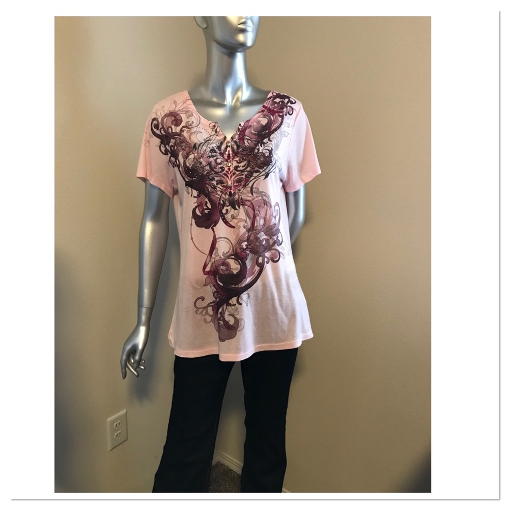 Pink Floral Tunic Tee
